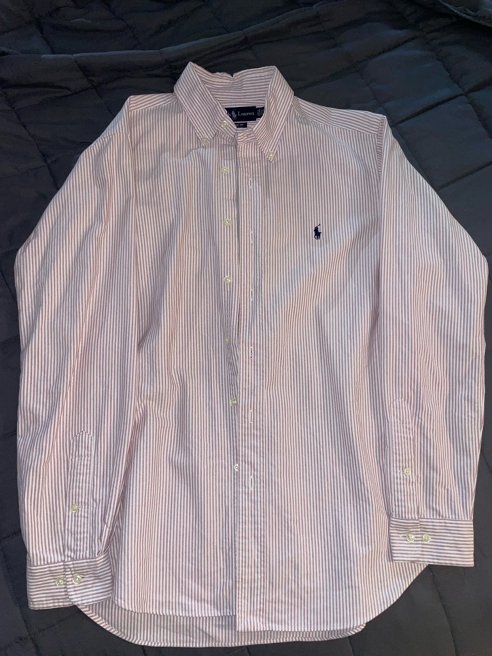 Ralph Lauren Light Pink and White Striped Button-Down Shirt Men’s 15 1/2 - 34/35